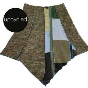 MYCO ANNA multicolor patchwork upcycled asymmetrical skirt large